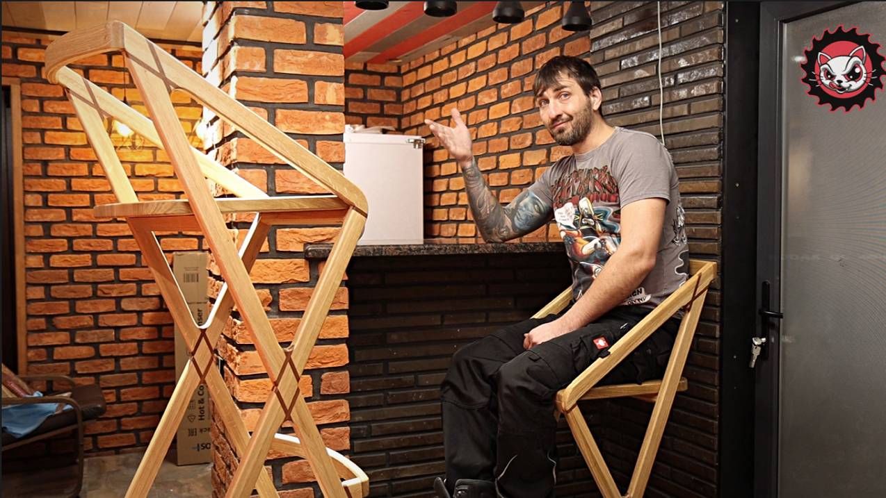 Барные стулья из дуба/мебель своими руками. смотреть онлайн