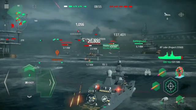 Happy Launcher + H.Swarmer = Happy New Years -Modern Warships Online Gameplay- смотреть онлайн