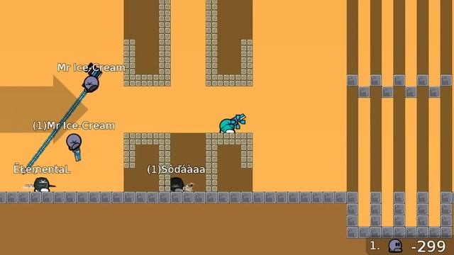 Играем в teeworlds (tricks block map):DD смотреть онлайн
