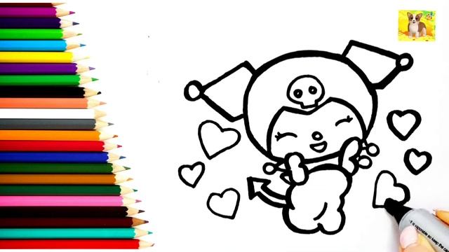 Как нарисовать Куруми Хелло Китти.Просто рисовать Куруми#милыерисунки смотреть онлайн