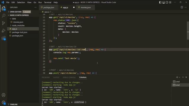 #36 API: Handling Route Parameters | Working with Express JS | A Complete NODE JS Course смотреть онлайн