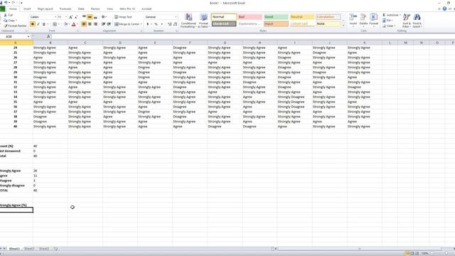 How to tabulate, analyze, and prepare graph from Likert Scale questionnaire data using Ms Excel. смотреть онлайн