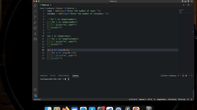 Creating Patterns In Python || Python Basics смотреть онлайн