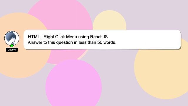 HTML : Right Click Menu using React JS смотреть онлайн
