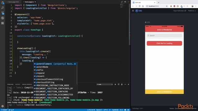 14 Loading Controller Building Mobile Apps with Ionic 4 Vide смотреть онлайн