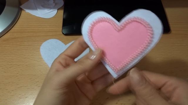 Валентинка из фетра своими руками