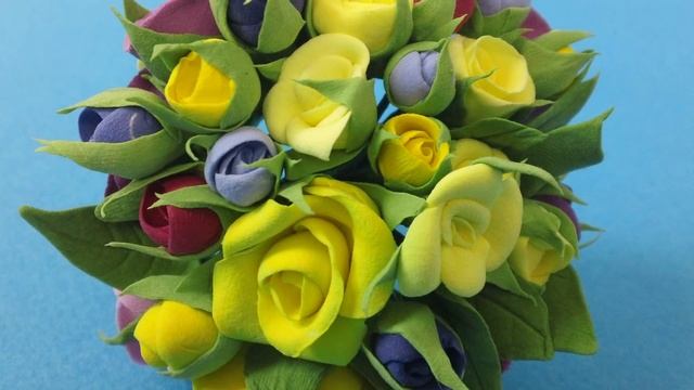 Букет и диадема для куклы из полимерной глины смотреть онлайн