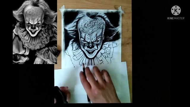 Pennywise drawing ?? | Part 3, hairs | tutorial for beginners | shade with me... ?? смотреть онлайн