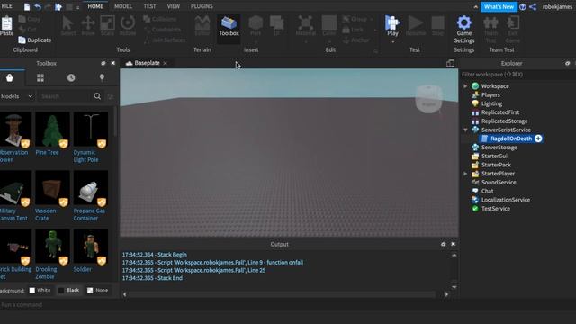 How to put a WORKING RAGDOLL script into your Roblox Studio game 2020! смотреть онлайн