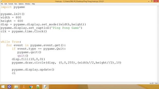 Ping Pong Ball Game: Rendering Ball on Screen | Games in Python | Pygame Series for Beginners |Game смотреть онлайн
