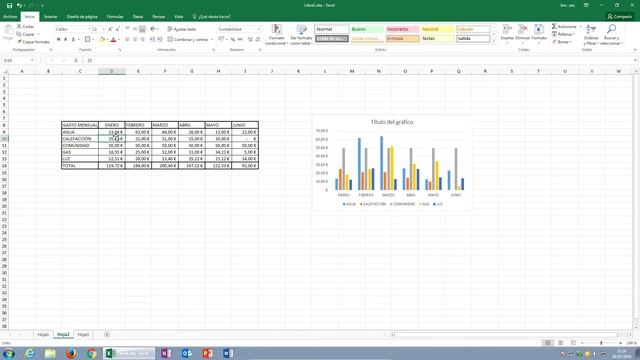EXCEL 2016: Crear un Gráfica a partir de Tabla Excel con Datos. смотреть онлайн