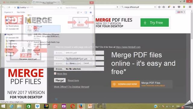 how to merge different PDF files in to one single pdf file (one below another) смотреть онлайн