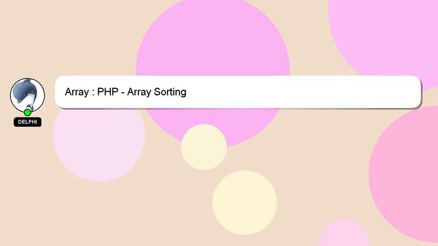 Array : PHP - Array Sorting смотреть онлайн