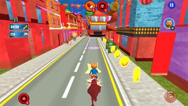 Super Hero Cat Run Game Fun Gameplay смотреть онлайн