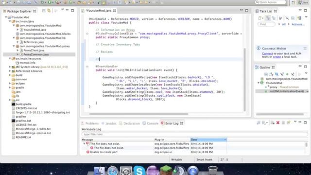 How To Make A Minecraft Mod 1.7.2 (Mac) Ep 3: Adding Blocks!!!!! смотреть онлайн