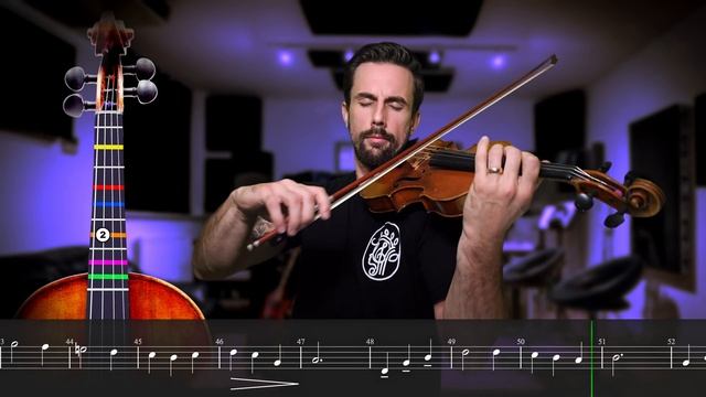 Merry Go Round Of Life - Howl's Moving Castle - Violin Tutorial смотреть онлайн