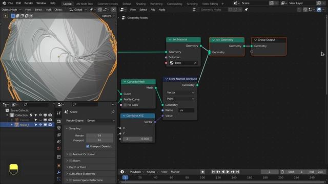 Noise Flow with Geometry Nodes in Blender - Tutorial смотреть онлайн