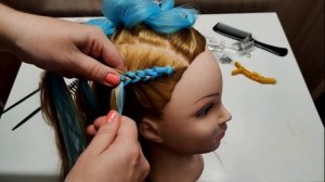 Пышный хвост с канекалоном! Прическа пошагово!