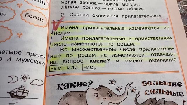 Русский язык/2 класс/ Изменение имён прилагательных по числам/27.02.21