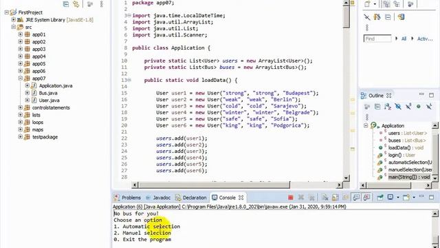 Java Programming #73 Bus station App part4 смотреть онлайн