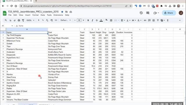 PROJ - Format Scatter Plot - Create RAW DATA tab - G SHEETS смотреть онлайн