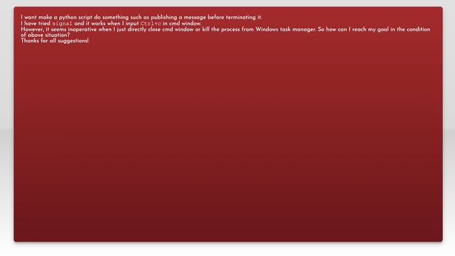 do something when terminate a python program смотреть онлайн