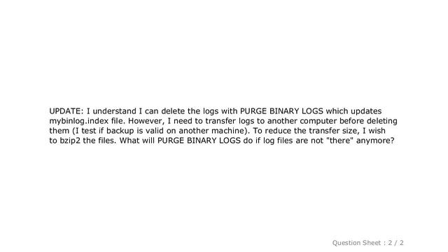 MySQL : Is it safe to delete rotated MySQL binary logs? смотреть онлайн