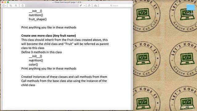 Exercise With Solution Homework - Learn Python 3 Lesson 45 смотреть онлайн