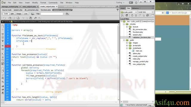 CMS Site using php and mysql Bangla 19 Install validations in form смотреть онлайн