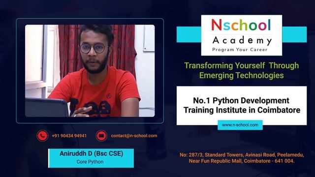 Python Programming Course in Coimbatore | Python Course With Placement Assistance | Coimbatore, Gob смотреть онлайн