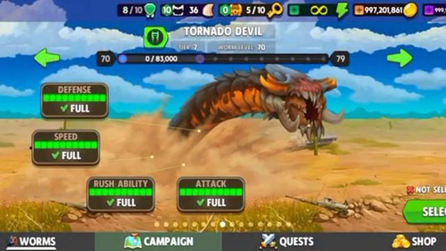 All 15 worms and their ability in Death Worm Deluxe. смотреть онлайн