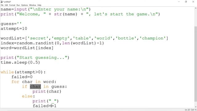 Fun Game with Python || Hangman Try || Easy to Code Easy to Learn || 3A Team смотреть онлайн