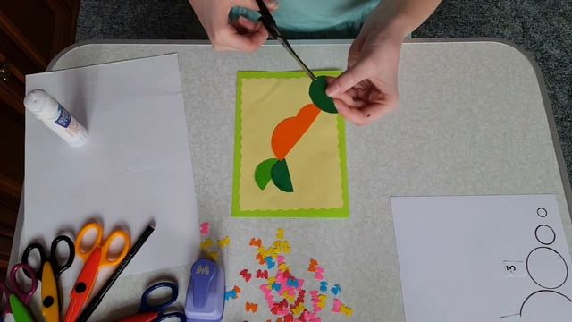 Аппликация из цветной бумаги, Круги, 003 Морковка смотреть онлайн