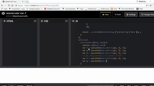 nearest color from the json vuejs смотреть онлайн