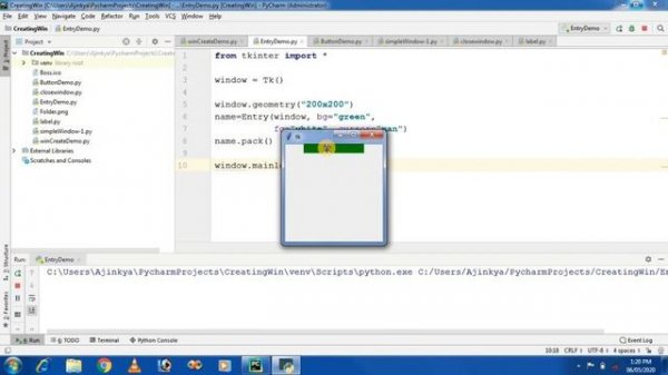 Python Entry tkinter and properties Part 13