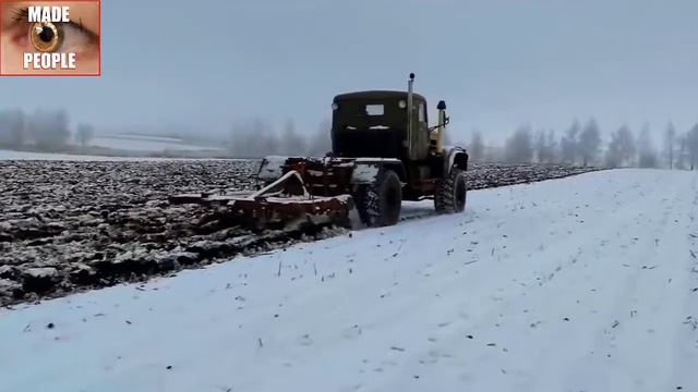 КАК ВСПАХИВАЮТ ЗЕМЛЮ ПРИ ПОМОЩИ КрАЗа 255б