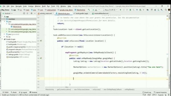 How to implement google map in android and get current location | with Google API key |