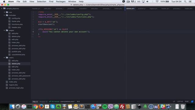 php mysql simple cms content management system tutorial - 23 Implement Delete Users смотреть онлайн