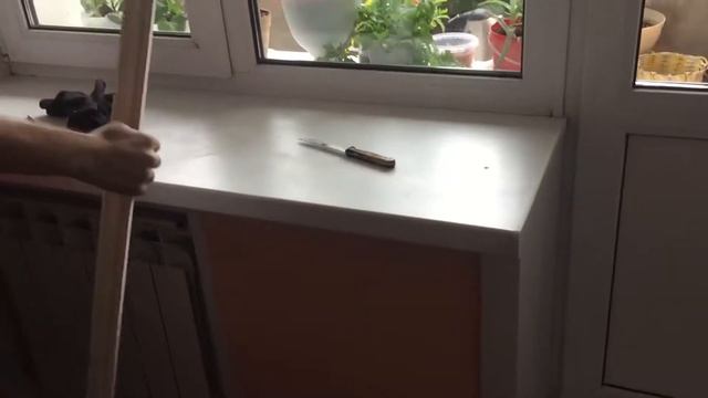 Демонтаж балконного блока,с целью устранить продувание