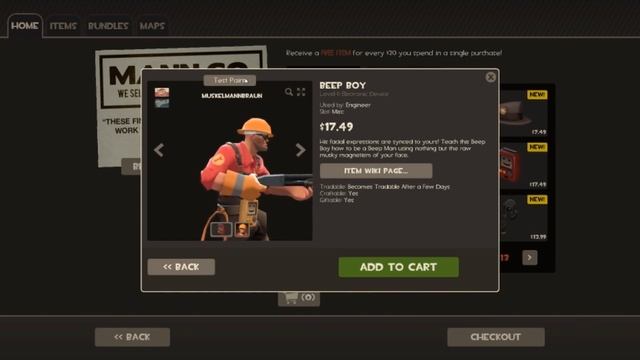 Beep Boy Engineer Miscellaneous Gameboy TF2 Fall 2013 Crate Series #73 Update смотреть онлайн