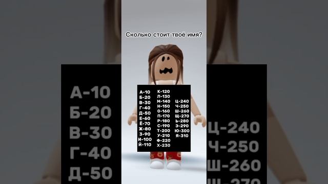 Сколько стоит твоё имя? #roblox смотреть онлайн