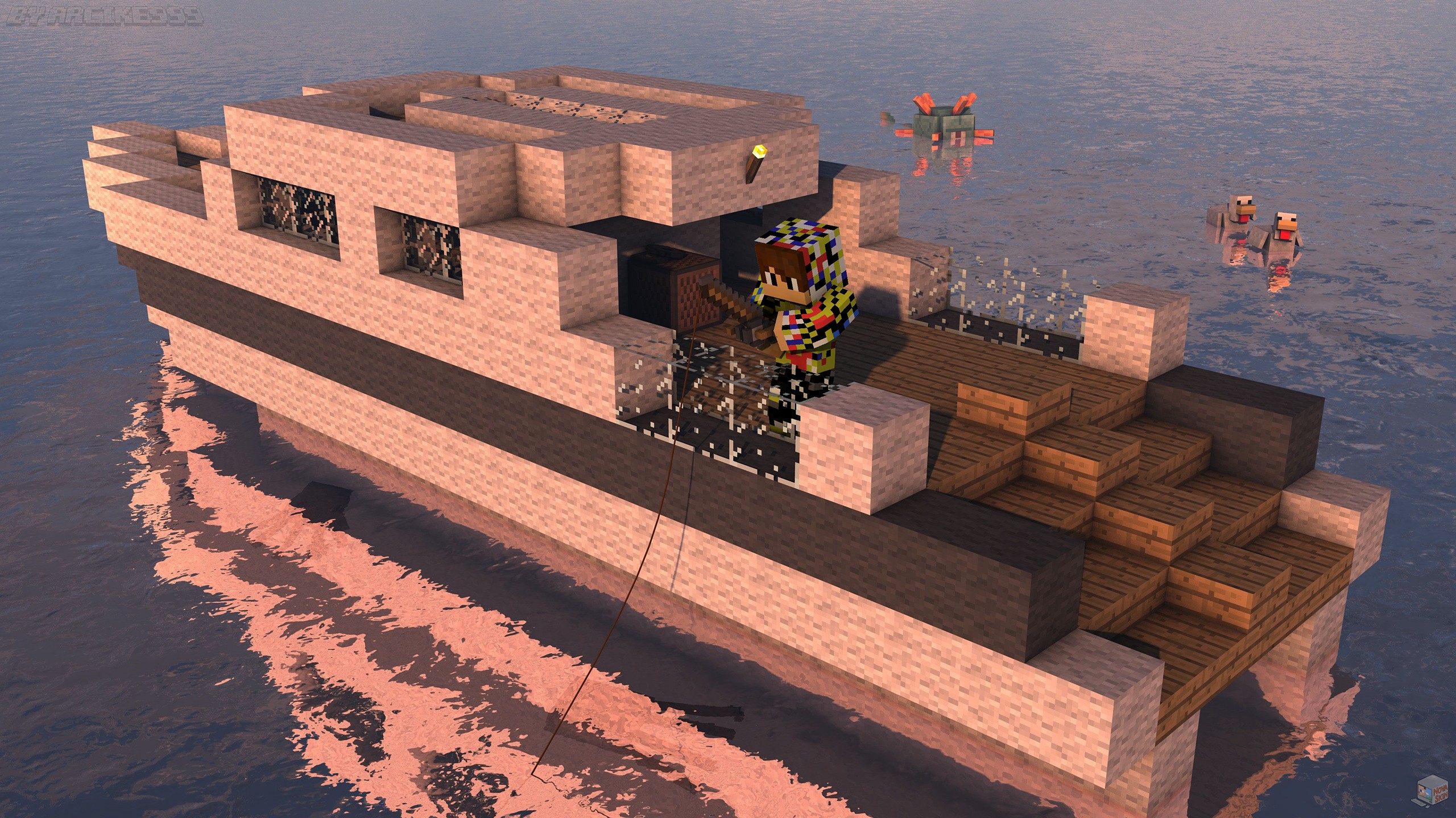 Я стал рыбаком на 24 часа в майнкрафте. смотреть онлайн