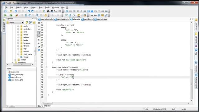 CodeIgniter Tutorials Introduction to CodeIgniter MySQL Database Deleting Values Part 11-11 смотреть онлайн