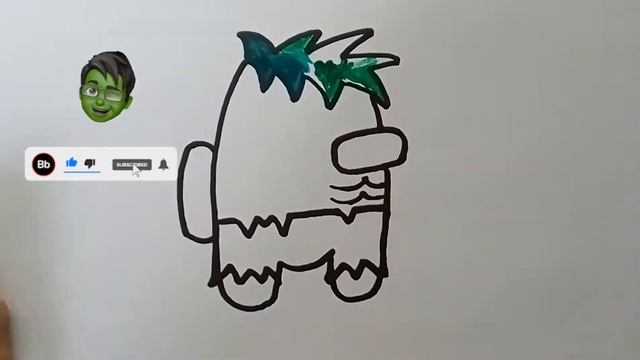 How To Draw Among Us Character Hulk. Как нарисовать амонг ас Халк. Among Us ITA Come Disegnare Hulk