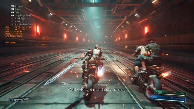 FINAL FANTASY VII REMAKE 4K 120fps evga 3090 смотреть онлайн