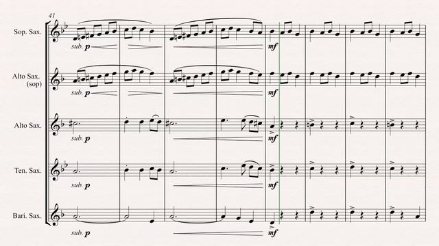 Carol of the Bells (Ukrainian Bell Carol) - Saxophone Quartet - ♪ Sheet Music ♪ смотреть онлайн