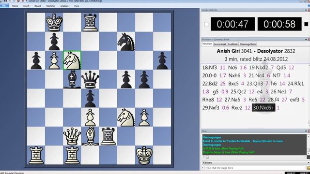 Anish Giri vs Desolyator Chess Blitz On Playchess.com Game 1 смотреть онлайн