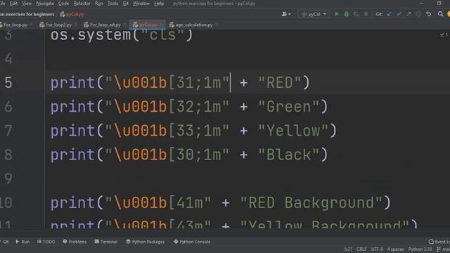 How do I print text in color in python? #python PyCharm IDE смотреть онлайн