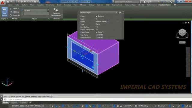 SECTION PLANE in Autocad 3D modeling смотреть онлайн